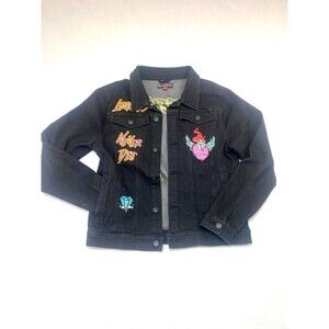 Black Pike Juice WRLD Denim Jacket Men's Large Legends Never Die Embroidered